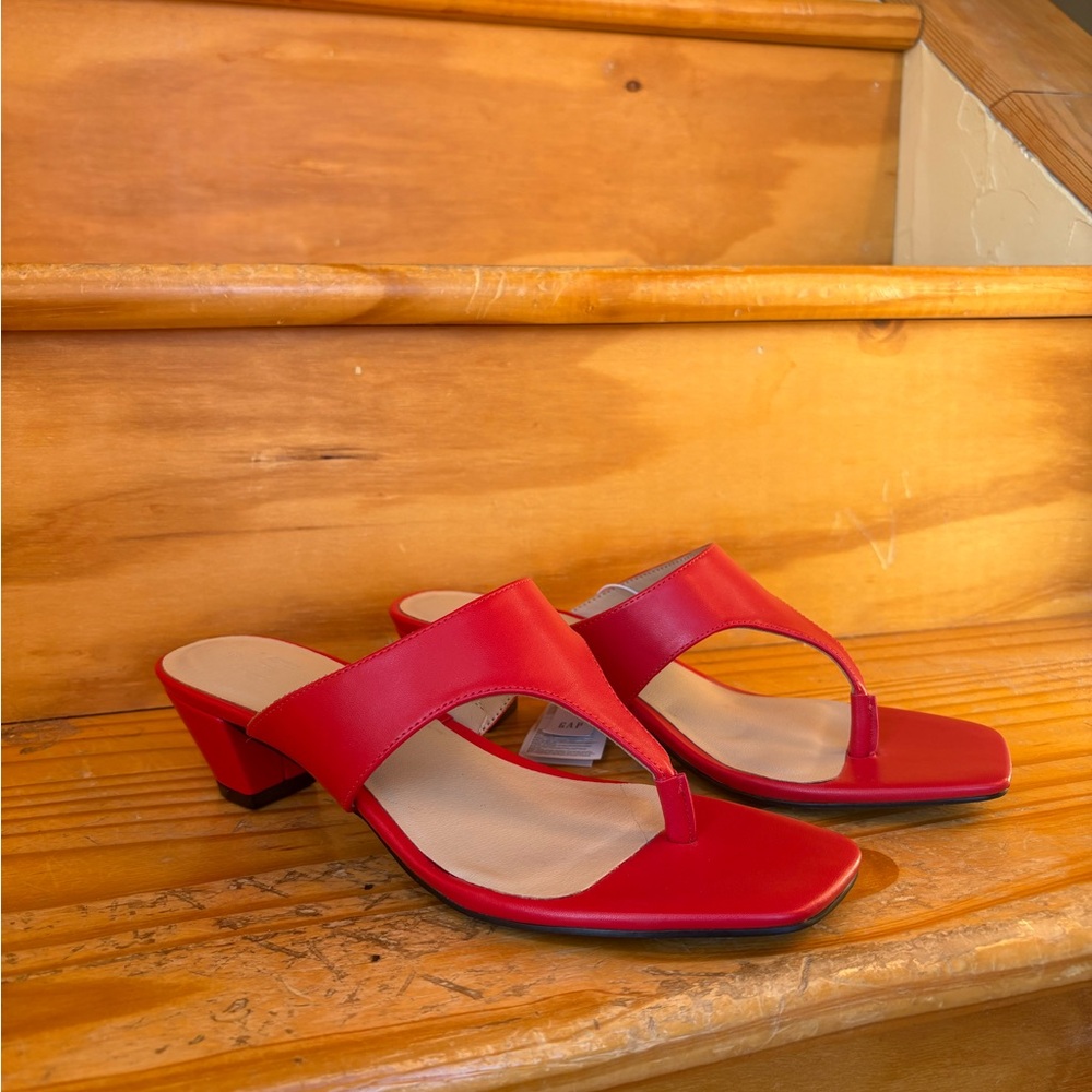 GAP Red Women's Block Heel Sandals